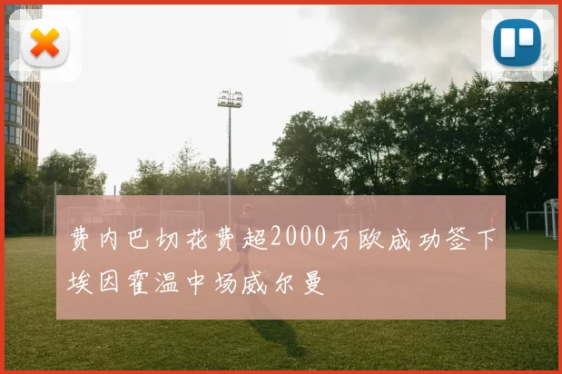 费内巴切花费超2000万欧成功签下埃因霍温中场威尔曼